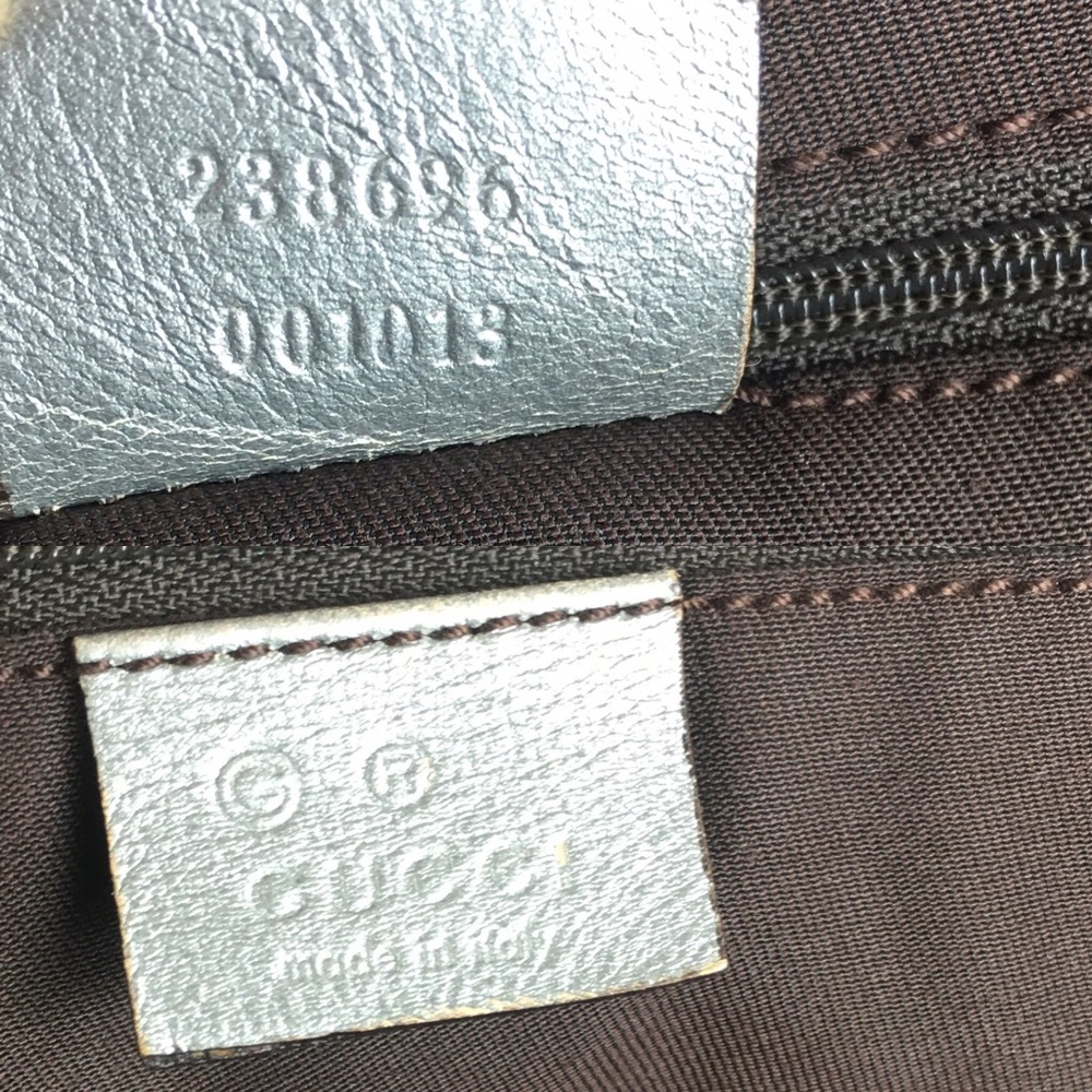💎HUGE PLATINUM GUCCI LEATHER TOTE - Picture 8 of 16